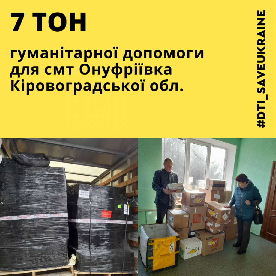 Гуманітарна допомога для смт Онуфріївка