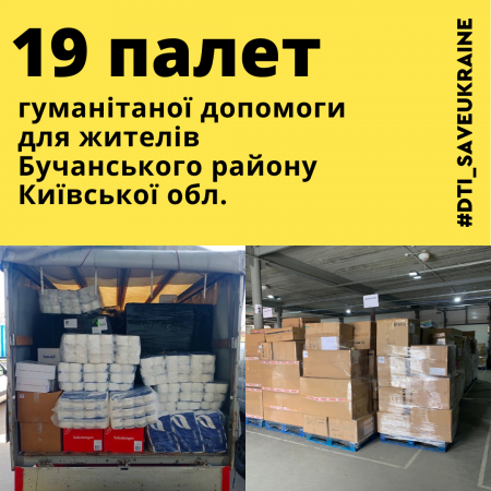 Humanitarian aid for Bucha district